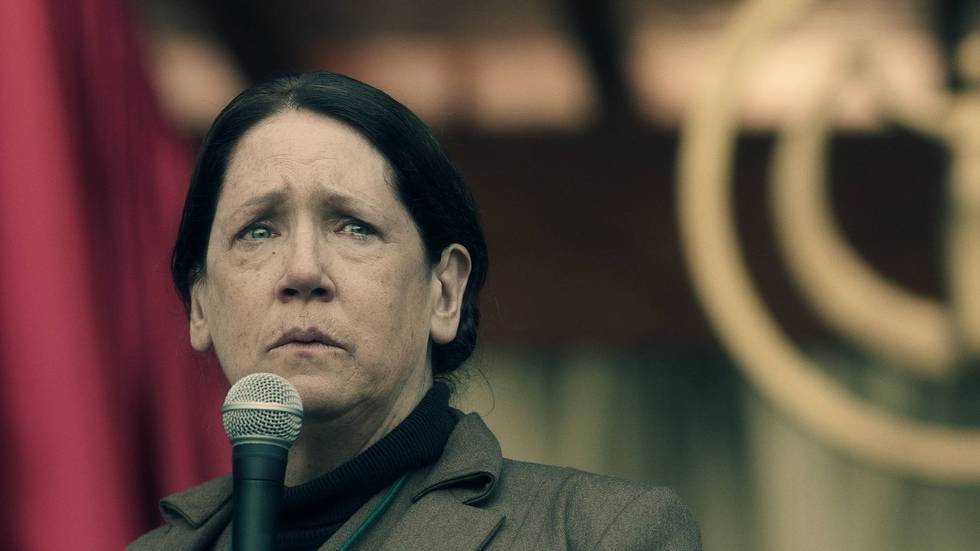 Ann Dowd as Aunt Lydia on Showmax on Handmaid's Tale