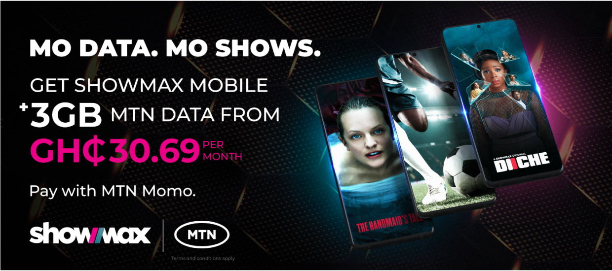 Get one month of Showmax + 3GB data with MTN Ghana