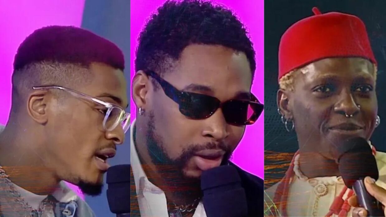 BBNaija Season 7: Groovy, Sheggz and Hermes have left the building!