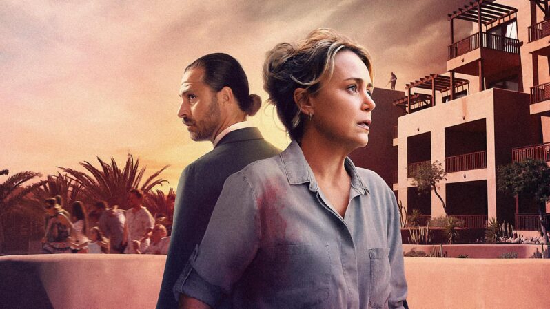 Keeley HAwes and Lee Ingleby in Crossfire a British tv series on Showmax
