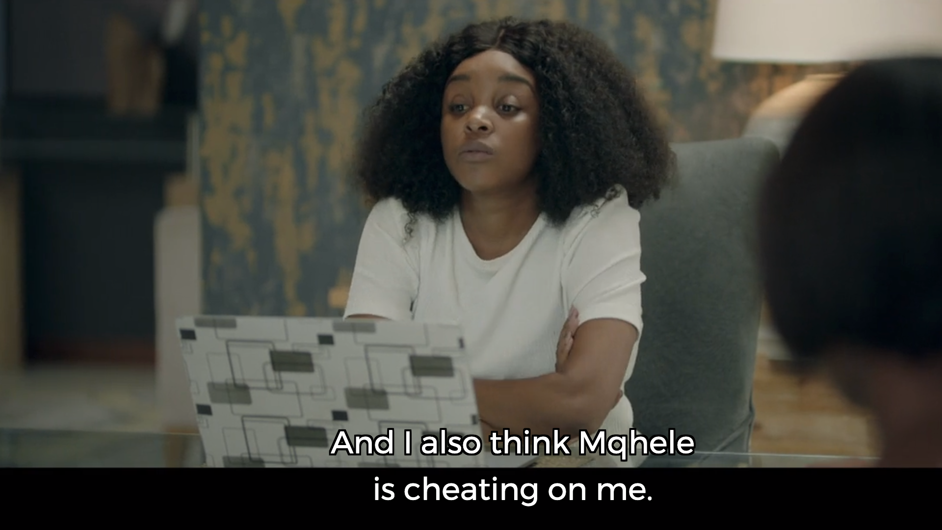 Hlomu thinks Mqhele is cheating on her in The Wife Season 3 on Showmax