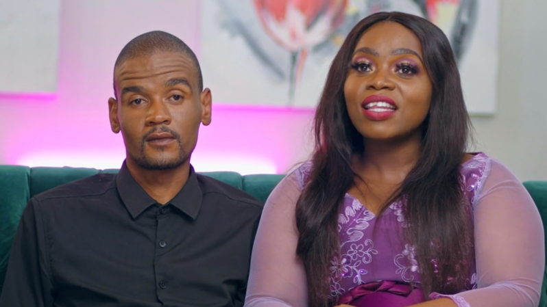 Sipho and Ntombi during Diary session in Makoti Are You The One?