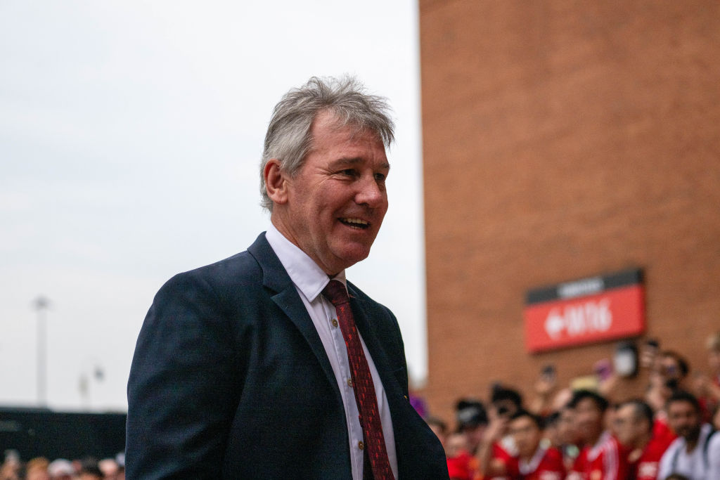 Former Manchester United player Bryan Robson at Man united v Arsenal live on Showmax Premier League
