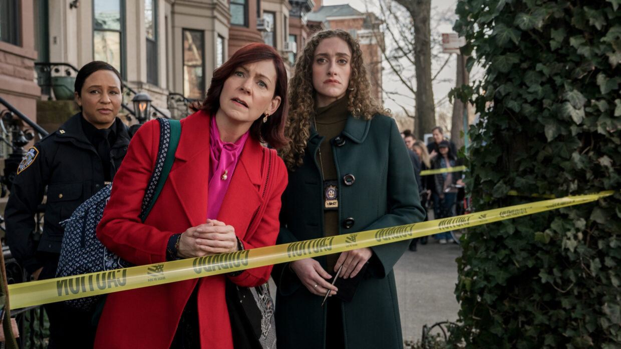 Carra Patterson as Kaya Blanke, Carrie Preston as Elsbeth Tascioni, and Micaela Diamond as Detective Samantha Edwards in Elsbeth