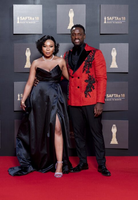 Bonko Khoza and Lesego Khoza at the SAFTAs