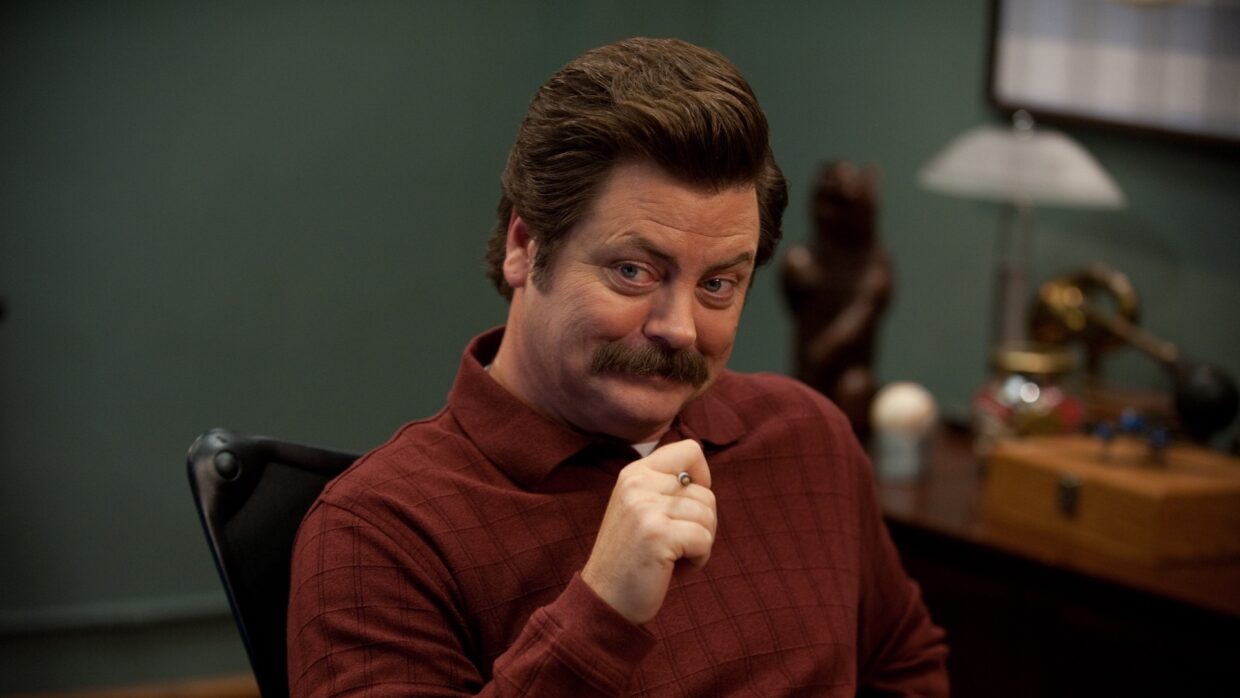 Nick Offerman as Ron Swanson in Parks and Recreation