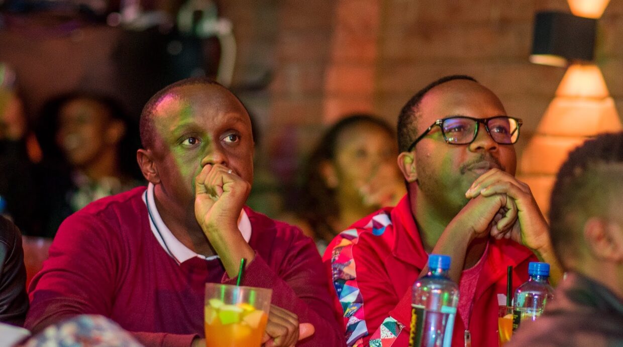 Phil Karanja and Abel Mutua, the director and producer of Untying Kantai now on Showmax